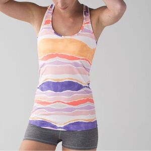 Lululemon Cool Racerback Tank Top
Bleacher Stripe White Iris Flower